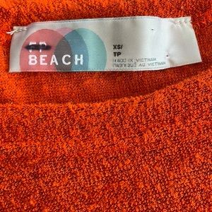 Free People Beach Orange Long Sleeves Slouchy Oversized Pullover XS-XL NWOT